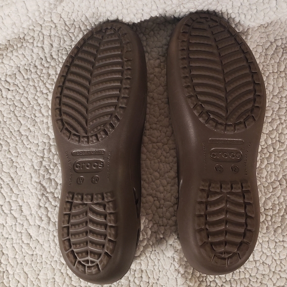 Crocs Kadee Slingback Flats Brown Woman's Size 10 worn once like new - Picture 6 of 7